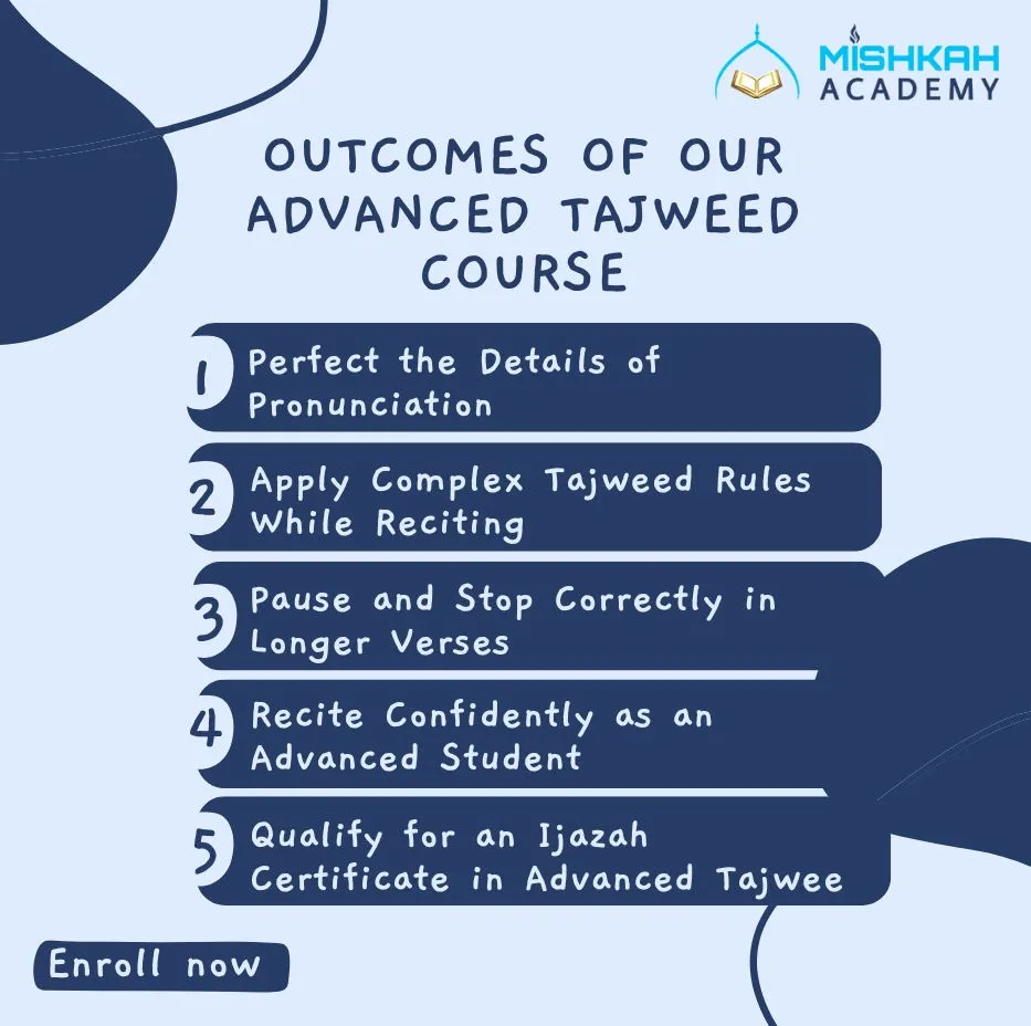 Advanced Tajweed Course outcomes