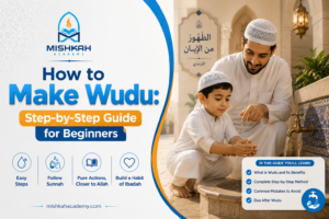Muslim performing wudu — washing hands at a sink before prayer